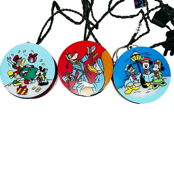 Disney Christmas Mickey Mouse Scrooge ornaments string indoor lights - Picture 1 of 9